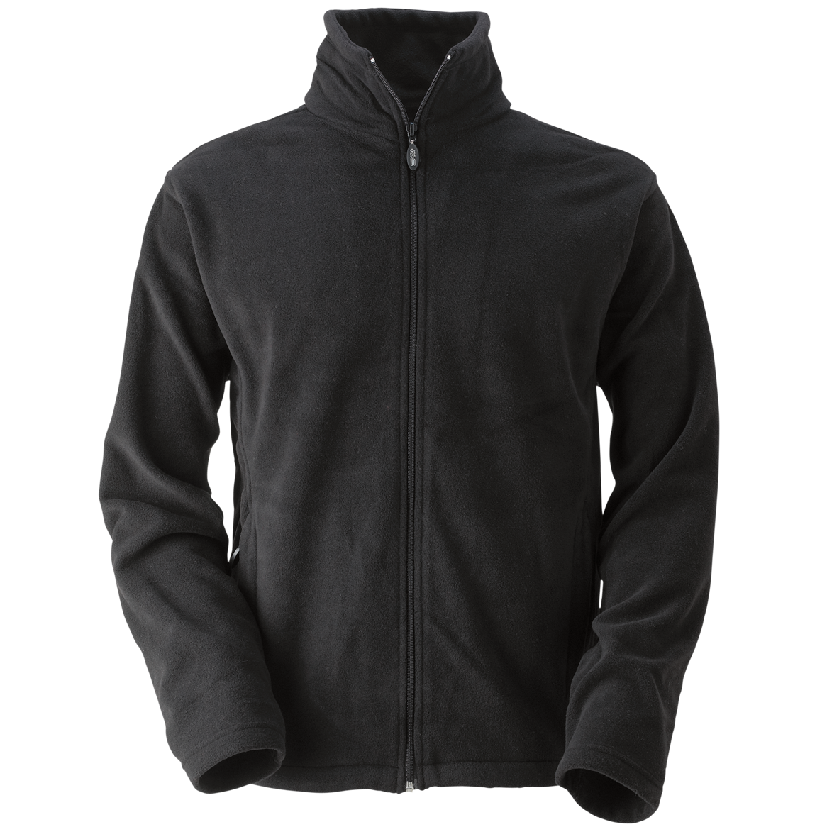 Svart fleecejacka för vårdpersonal