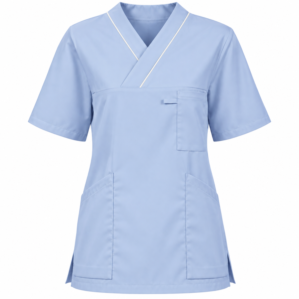 Bussarong med passpoal ljusblå